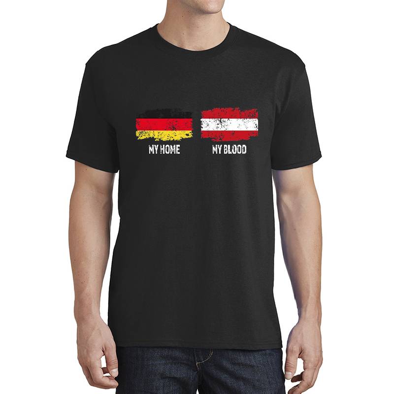 Home Germany blood Austria flag Unisex V-Neck T-Shirts