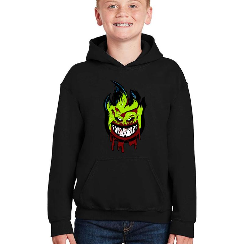 Zombie Supermarine Spitfire Logo Youth Hooded Sweatshirt Boy Black