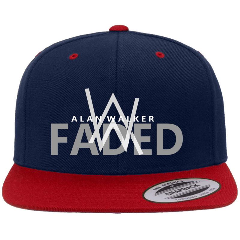 Alan Walker Premium Flat Bill Snapback Cap  Navy