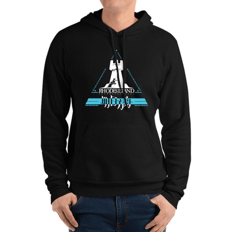 Arknights - Rhodes Island Logo Unisex Hooded Sweatshirt Men Black