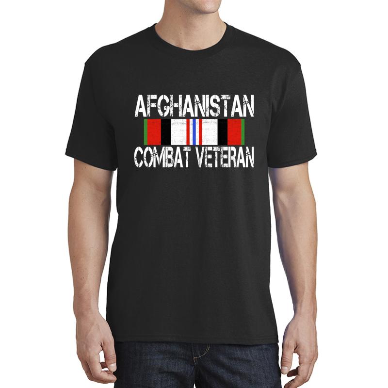 Afghanistan Combat Veteran Unisex T-Shirt Men Black