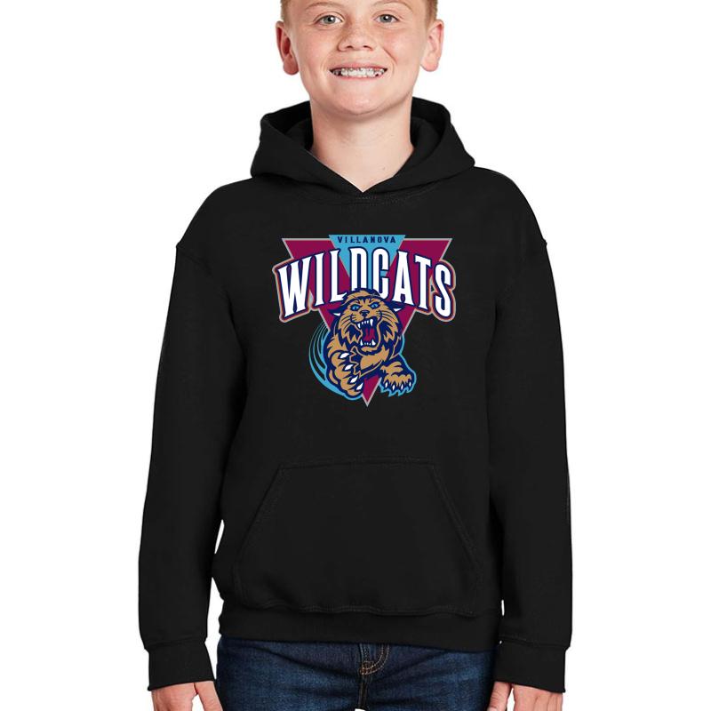 Villanova Vintage Basketball Logo Youth Hooded Sweatshirt Boy Black