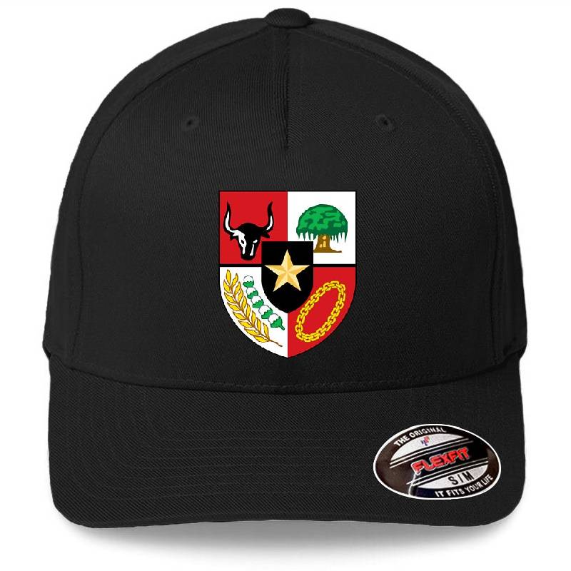 Shield of National Emblem of Indonesia  Premium Flat Bill Snapback Caps