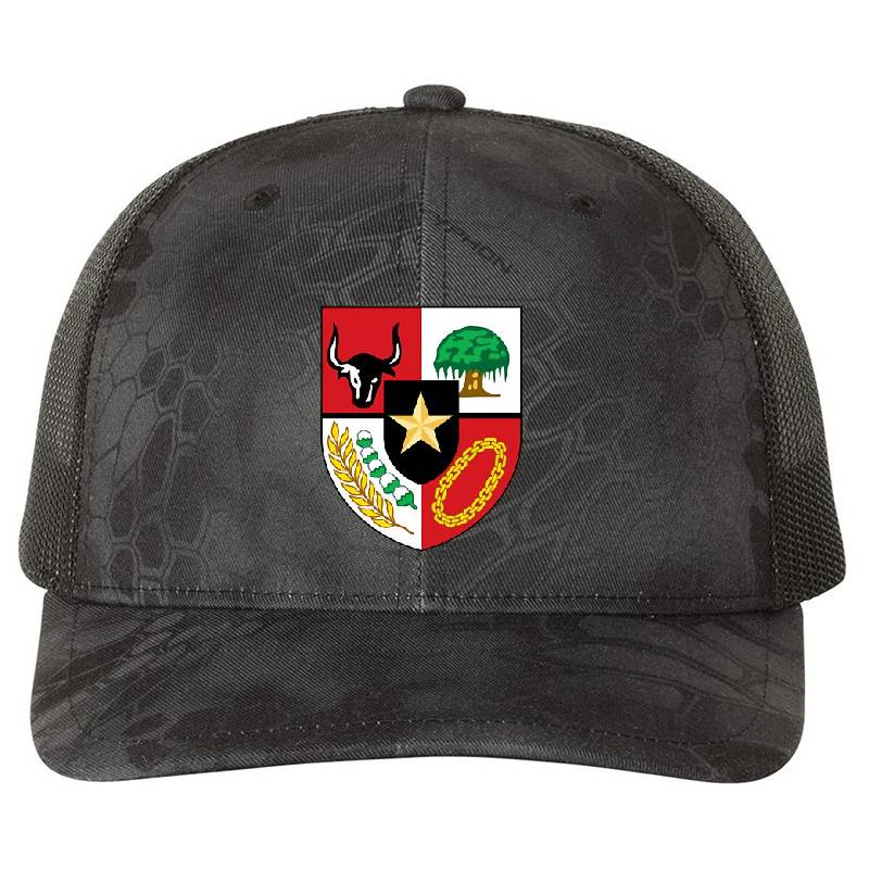 Shield of National Emblem of Indonesia  Premium Flat Bill Snapback Caps