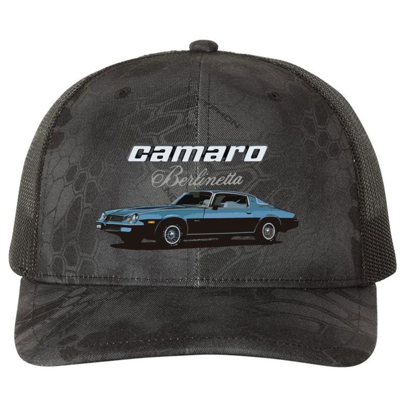 1979 Camaro Berlinetta Coupe Richardson Premium Trucker Snapback Cap  Kryptek Typhon Black