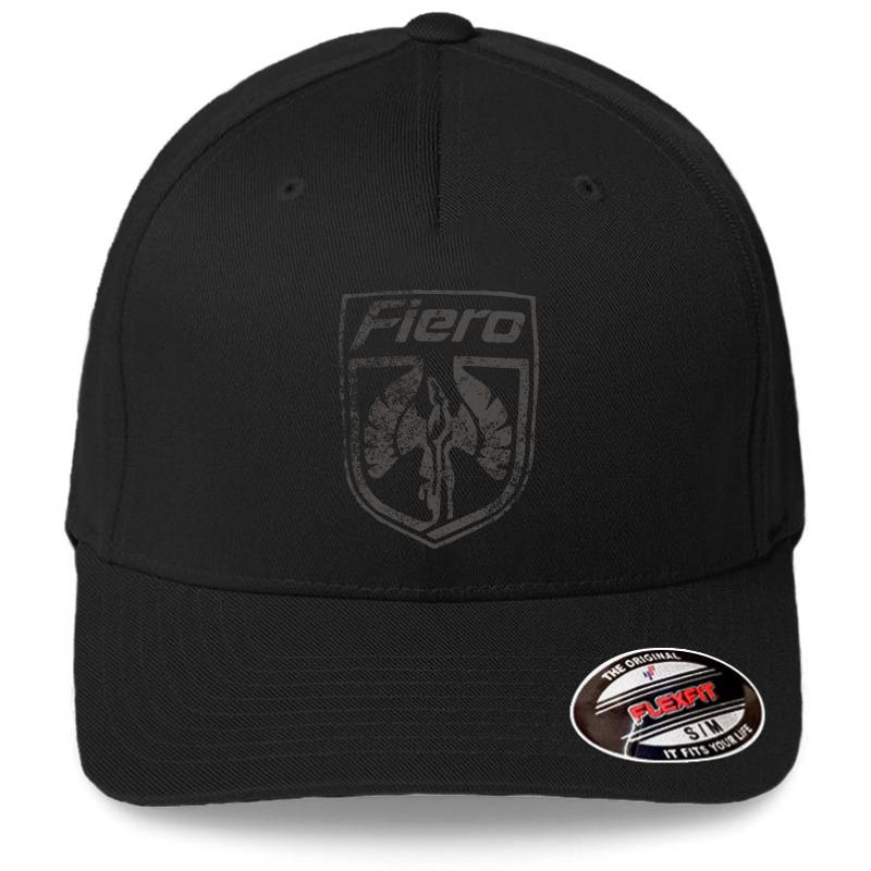 80S Pontiac Fiero Sports Car Emblem Flexfit Baseball Cap  Black