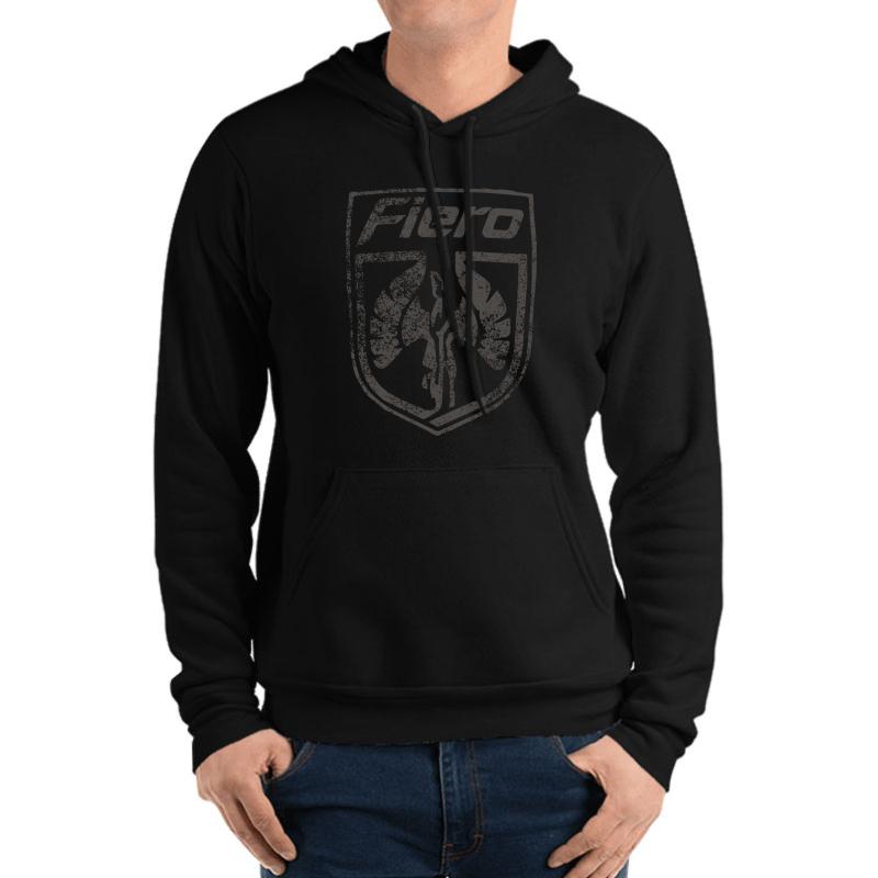 80S Pontiac Fiero Sports Car Emblem Unisex Hooded Sweatshirt Men Black