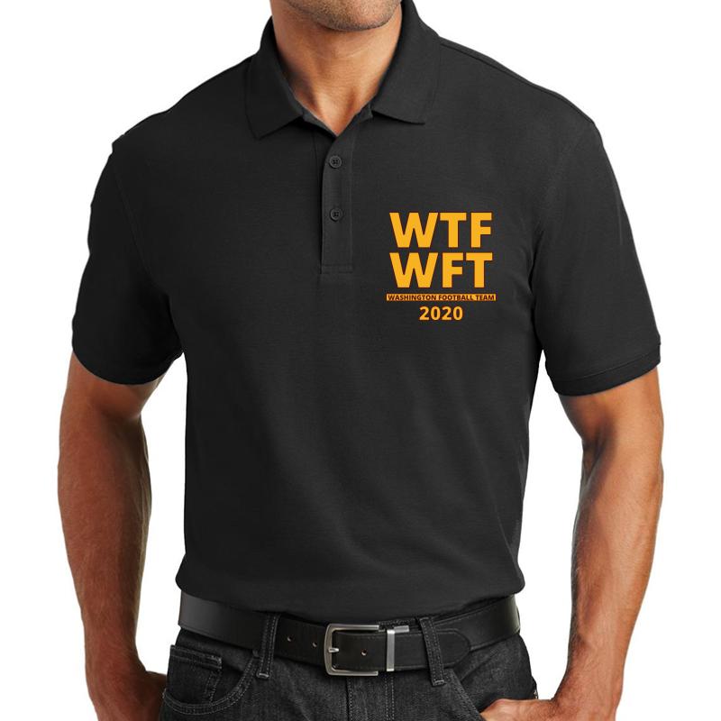 Wtf Wft Washington Football Team 2020 Black  Unisex Polo Jersey Sport Shirt Men Black