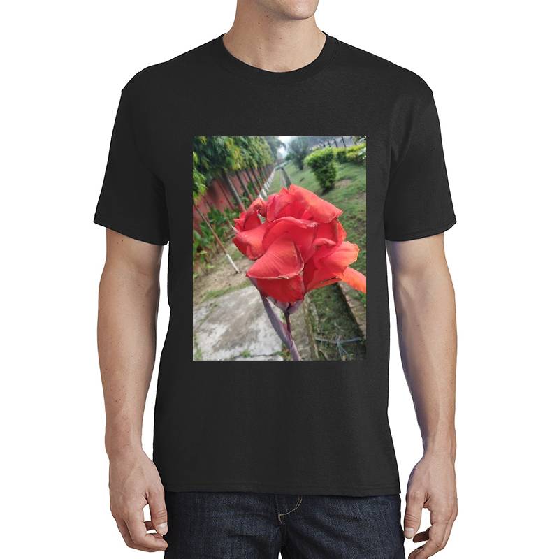 Beautiful Red Orange Flower Premium Flat Bill Snapback Caps