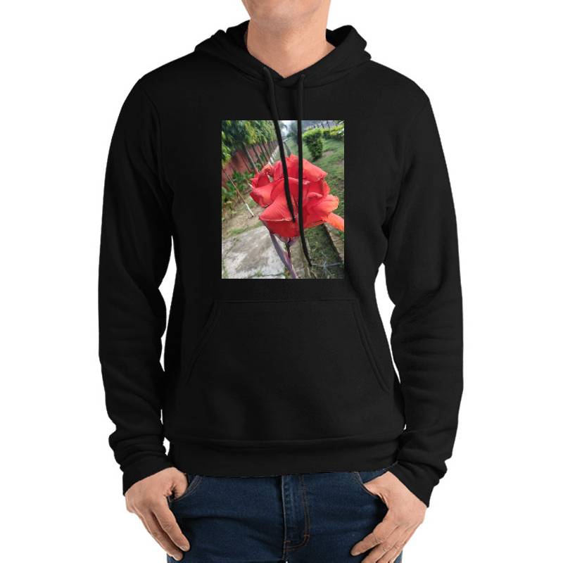 Beautiful Red Orange Flower Premium Flat Bill Snapback Caps