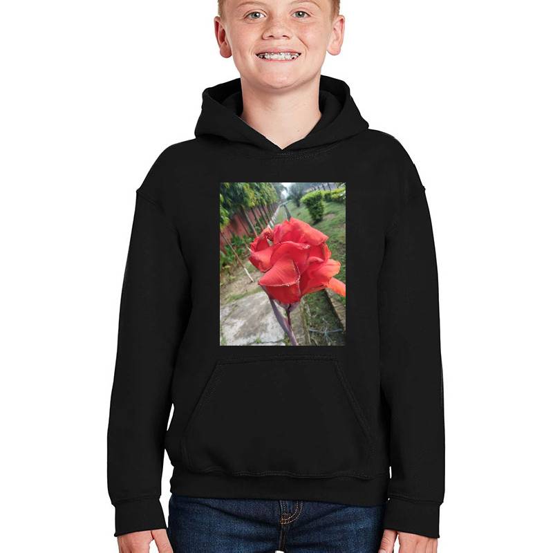 Beautiful Red Orange Flower Premium Flat Bill Snapback Caps