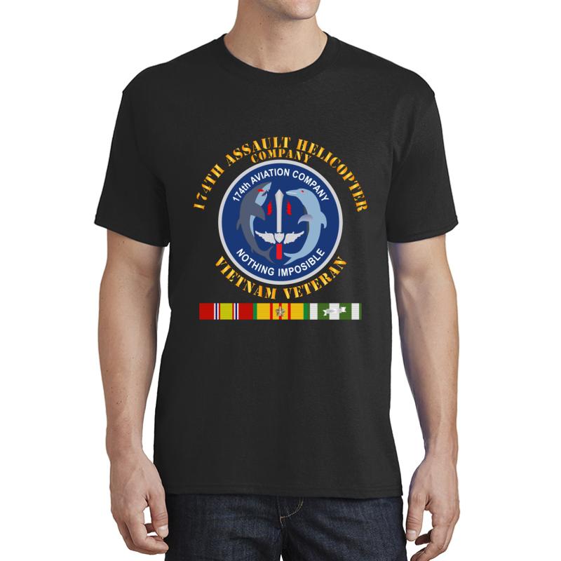 174Th Ahc Vietnam Vet W Vn Svc - 174Th Ahc Vietnam Unisex T-Shirt Men Black