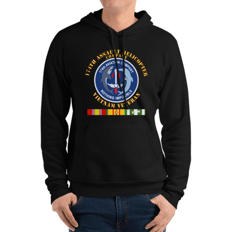 174Th Ahc Vietnam Vet W Vn Svc - 174Th Ahc Vietnam Unisex Hooded Sweatshirt Men Black