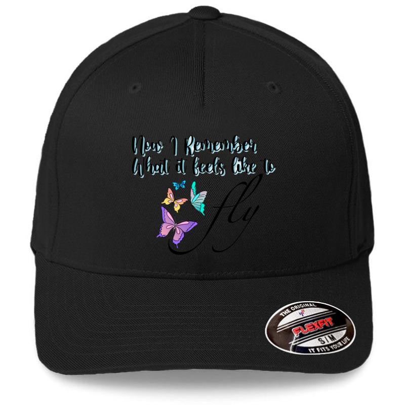 You Give Me Butterflies Flexfit Baseball Cap  Black