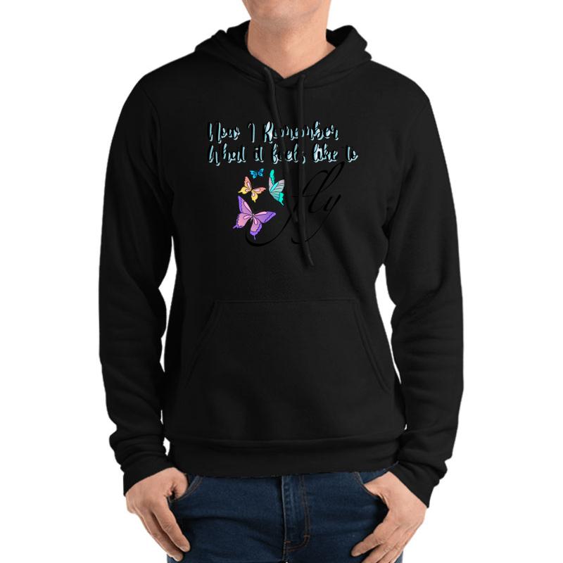 You Give Me Butterflies Unisex Hooded Sweatshirt Men Black