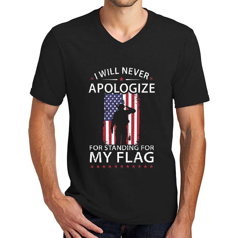 I will never apologize for standing for my flag Flexfit Baseball Caps
