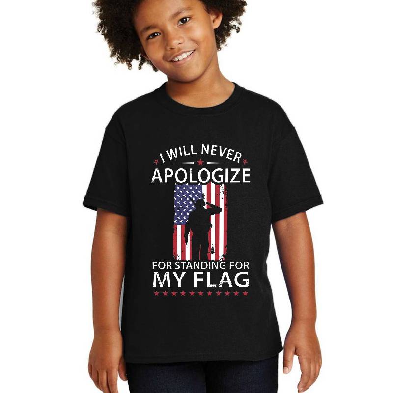 I will never apologize for standing for my flag Flexfit Baseball Caps