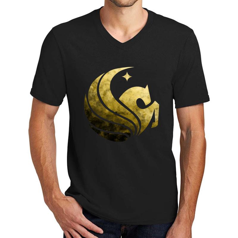 Ucf Knights Pegasus Unisex V-Neck T-Shirt Men Black