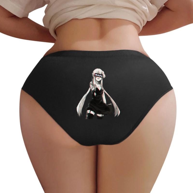 Yuno Gasai Women Underwear Panties Women Black