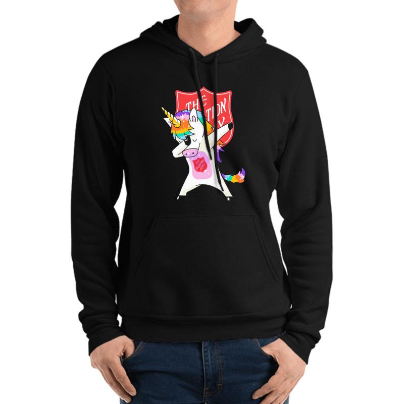 The Salvation Army Unicorn Dabbing Shirt Unisex Hooded Sweatshirt Men Black