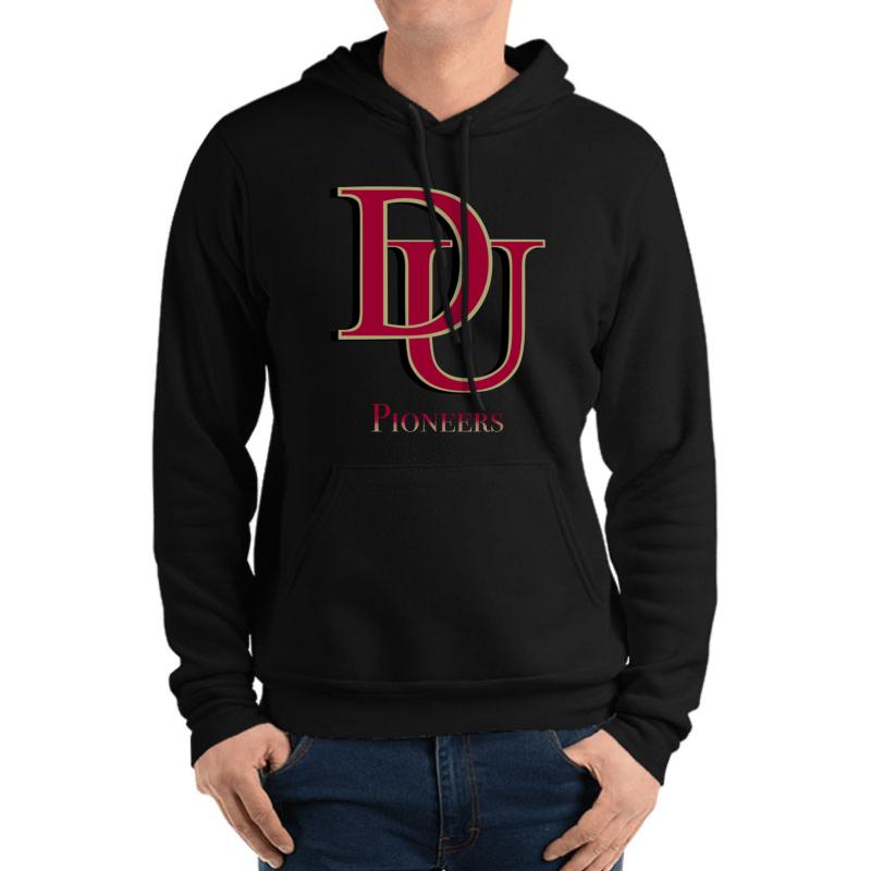 University Of Denver Unisex Hooded Sweatshirt Men Black