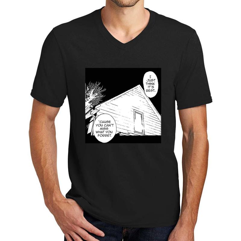 American Football House Manga Style  Unisex V-Neck T-Shirt Men Black