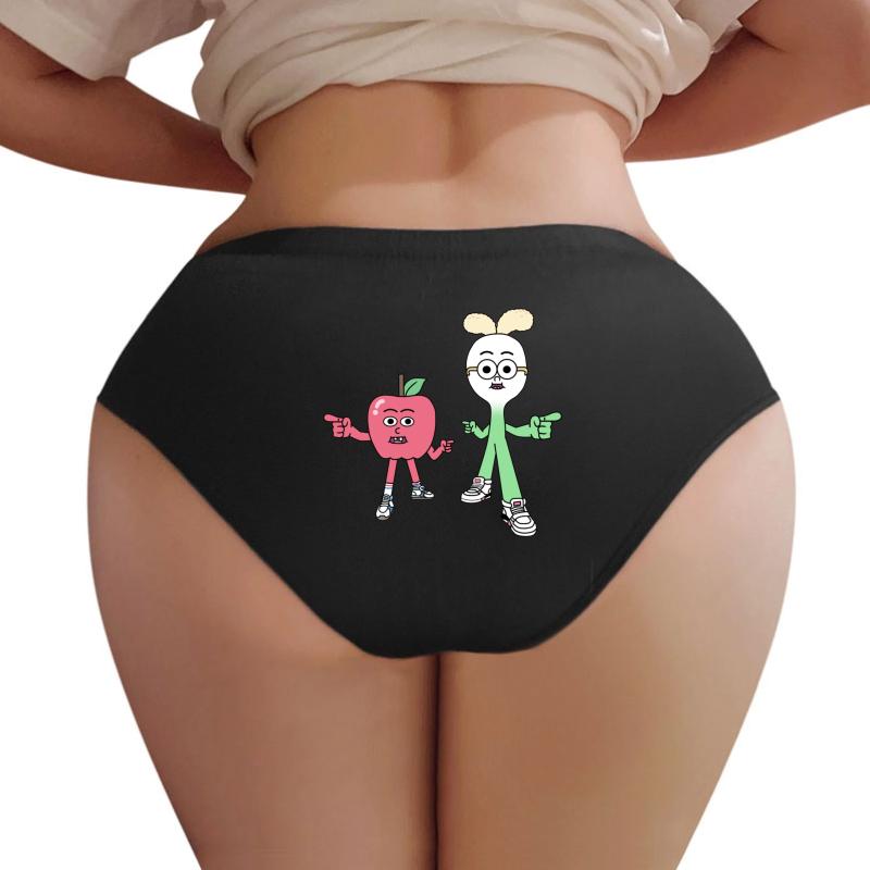 Apple And Onion Women Underwear Panties Women Black