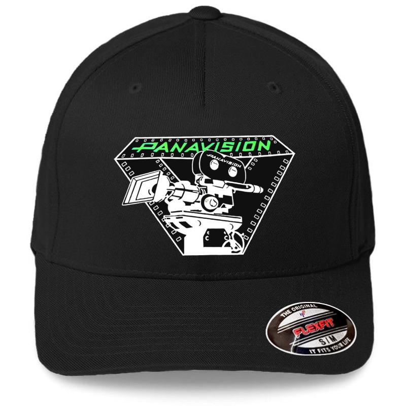 90S Panavision Movie Camera Hip Hop Flexfit Baseball Cap  Black