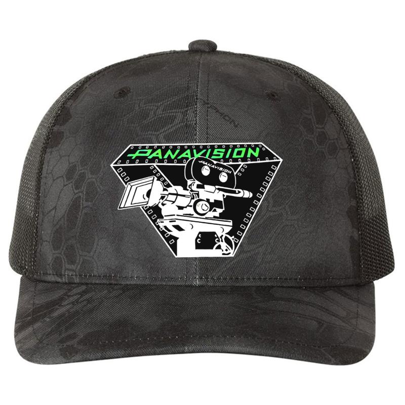 90S Panavision Movie Camera Hip Hop Richardson Premium Trucker Snapback Cap  Kryptek Typhon Black