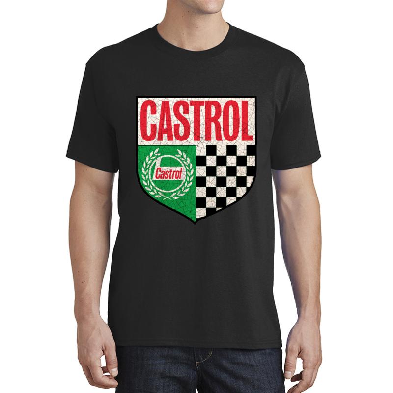 Vintage Castrol Motor Oil Racing Decal Unisex T-Shirt Men Black