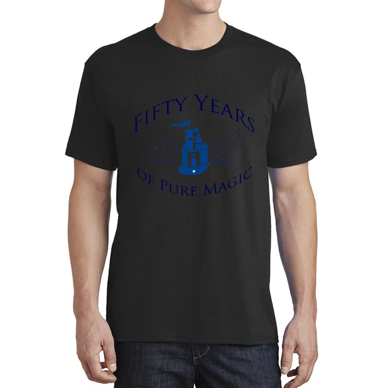 50 Years Of Pure Magic Walt Disney World 50Th Anniversary  Unisex T-Shirt Men Black