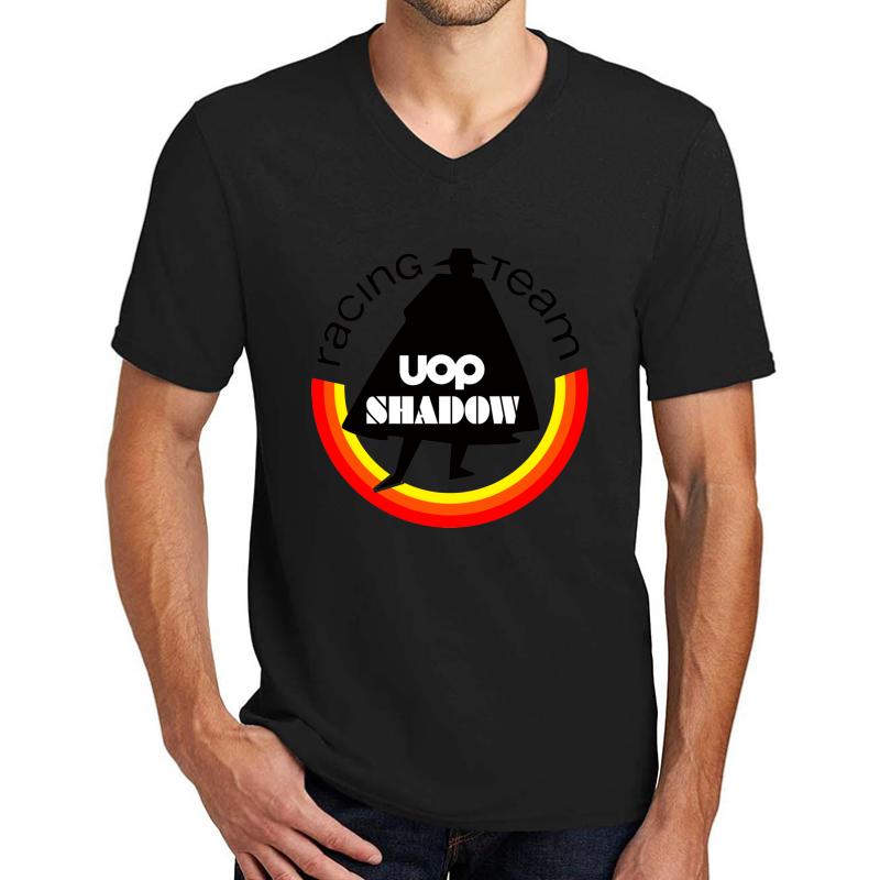 Uop Shadow Racing Team Retro F1 Logo Unisex V-Neck T-Shirt Men Black