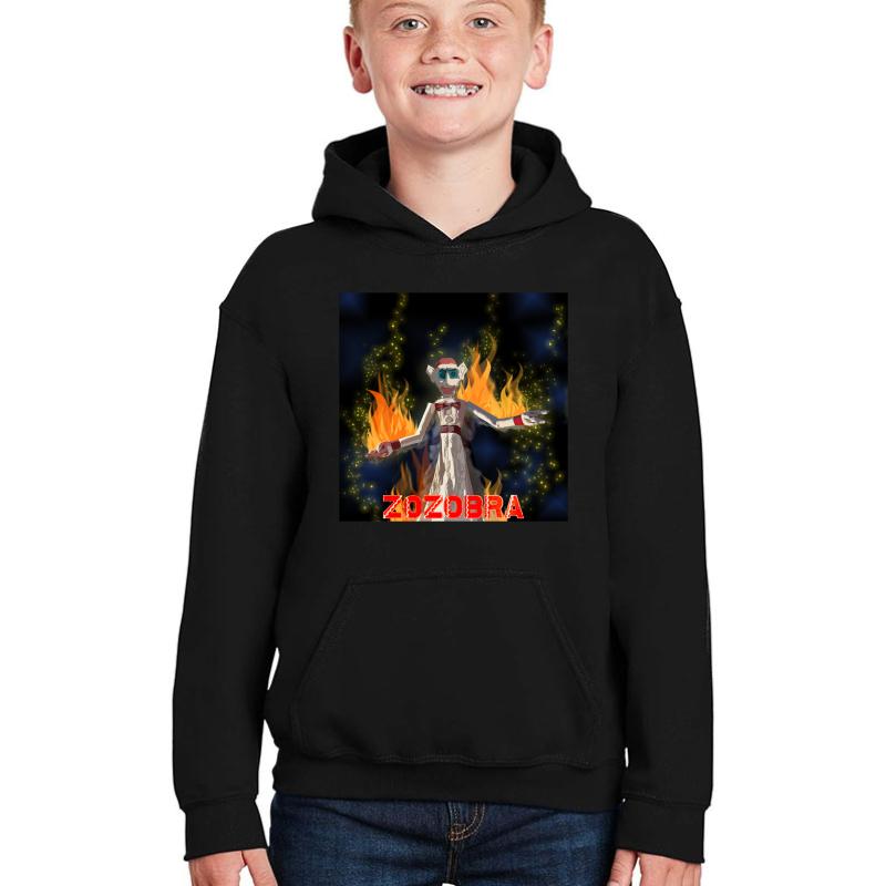 Zozobra; Zoroaster Prayer Youth Hooded Sweatshirt Boy Black