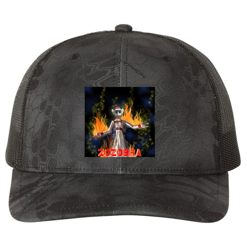 Zozobra; Zoroaster Prayer Richardson Premium Trucker Snapback Cap  Kryptek Typhon Black