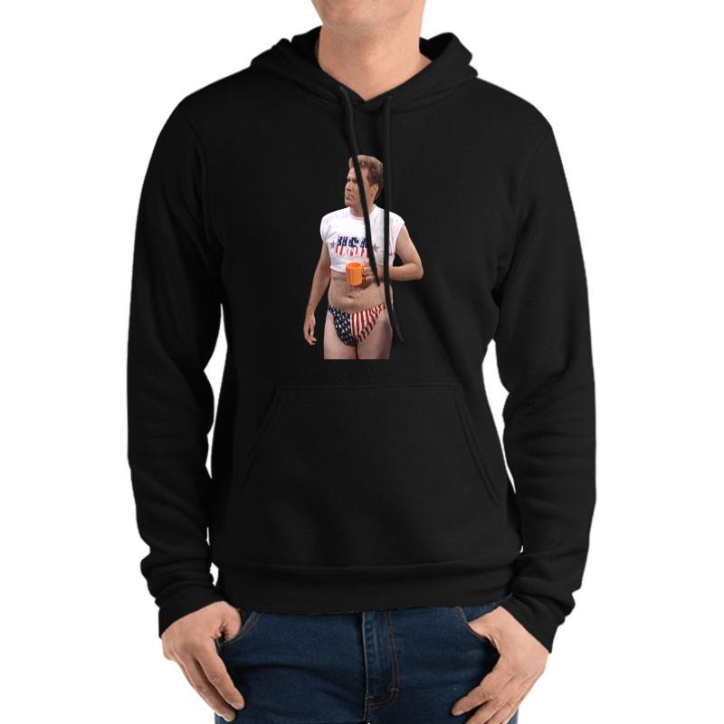 Will Ferrell - 4Th Of July - Snl Unisex Hooded Sweatshirt Men Black