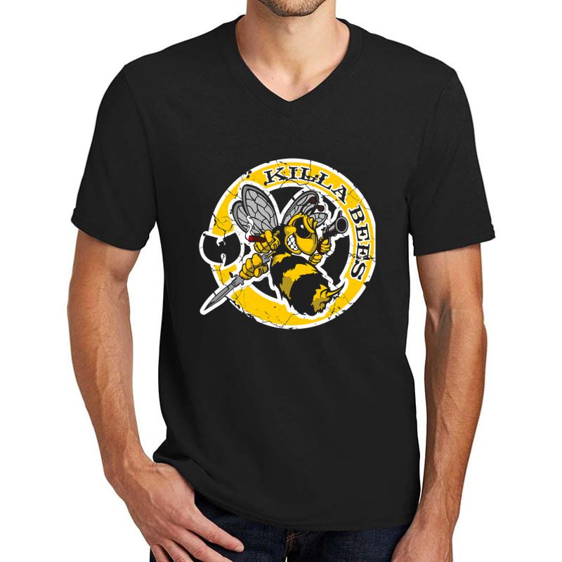 Wu-Tang Killa Bees Unisex V-Neck T-Shirt Men Black