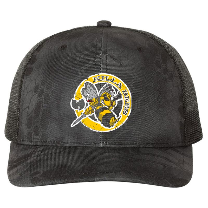 Wu-Tang Killa Bees Richardson Premium Trucker Snapback Cap  Kryptek Typhon Black