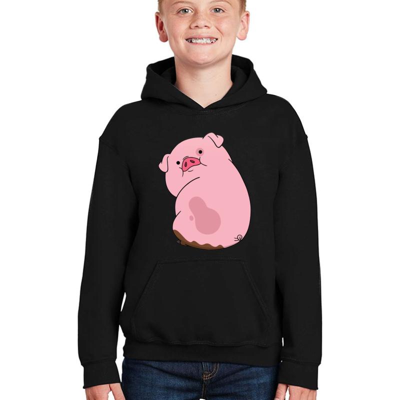 Waddles Youth Hooded Sweatshirt Boy Black