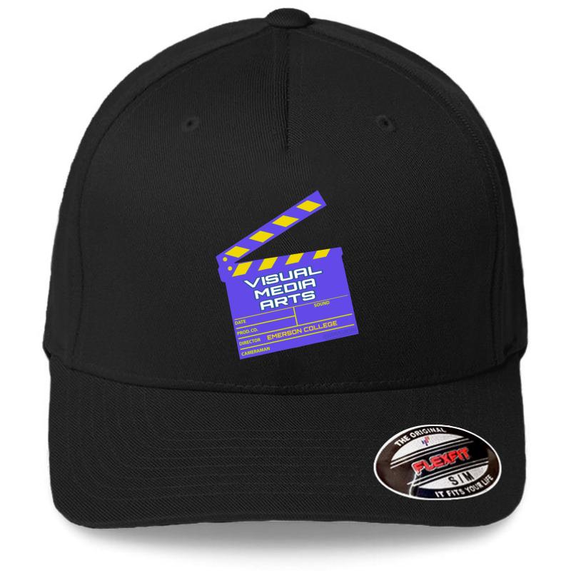 Visual Media Arts Emerson College Flexfit Baseball Cap  Black