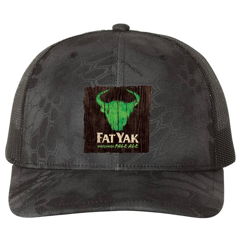 Fat Yak logo Premium Flat Bill Snapback Caps