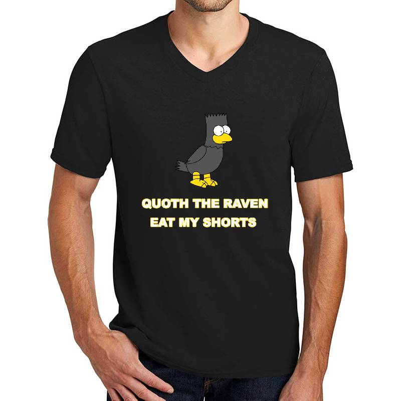 Bart As Edgar Allen Poe Quoth The Raven Eat My Shorts Nevermore Halloween Unisex T-shirts