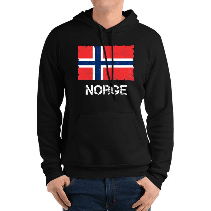 Norge Norway vintage flag used look Youth Hooded Sweatshirts