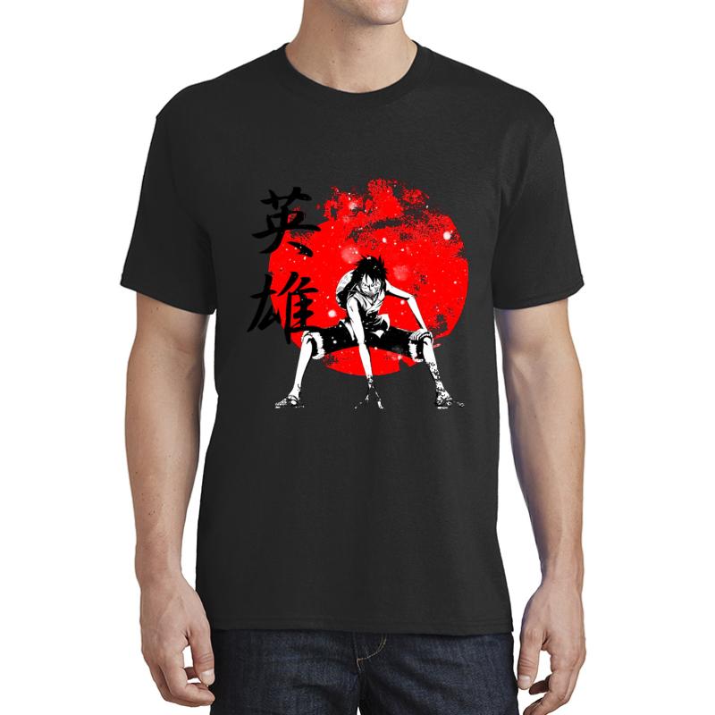 Anime One-Piece Unisex T-Shirt Men Black