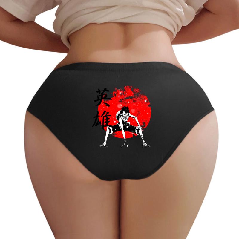 Anime One-Piece Women Underwear Panties Women Black