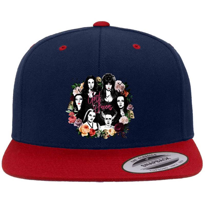 Goth Queens - Elvira, Vampira, Lily, Morticia, Frankenstein Flexfit Baseball Caps