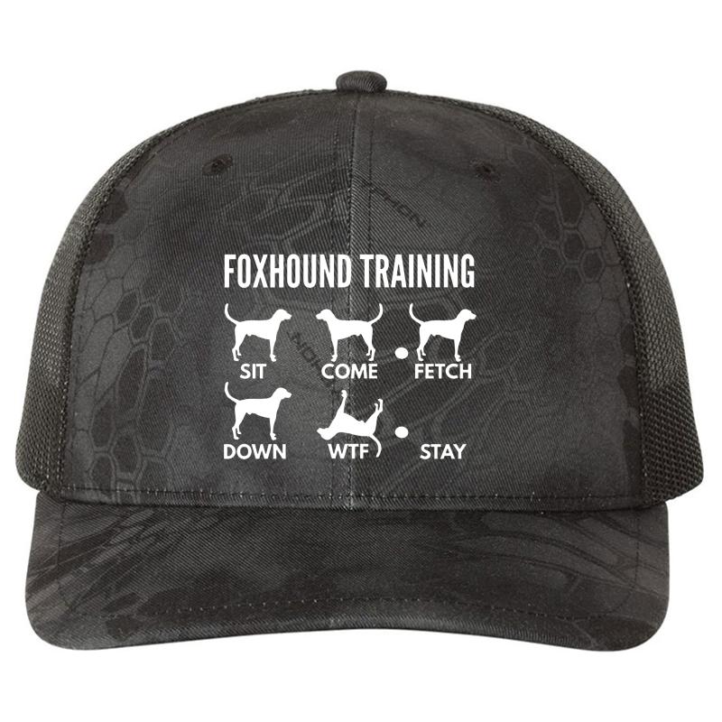 American Foxhound Training Foxhound Tricks Richardson Premium Trucker Snapback Cap  Kryptek Typhon Black