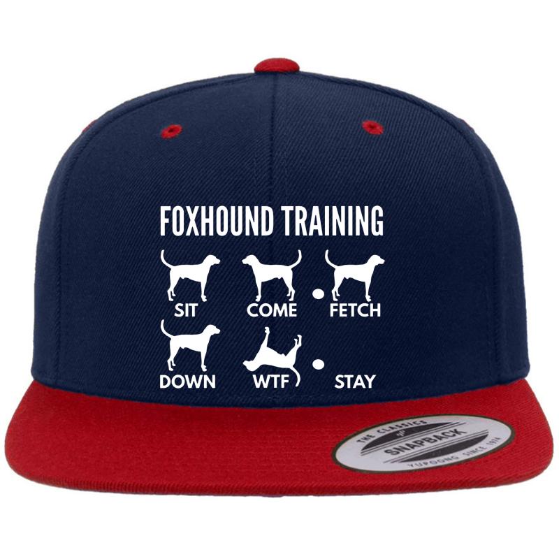 American Foxhound Training Foxhound Tricks Premium Flat Bill Snapback Cap  Navy