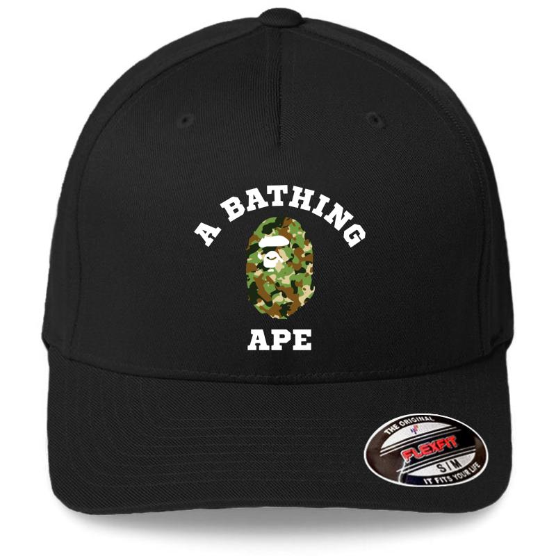 A Bathing Ape Flexfit Baseball Cap  Black