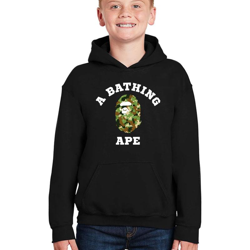 A Bathing Ape Youth Hooded Sweatshirt Boy Black