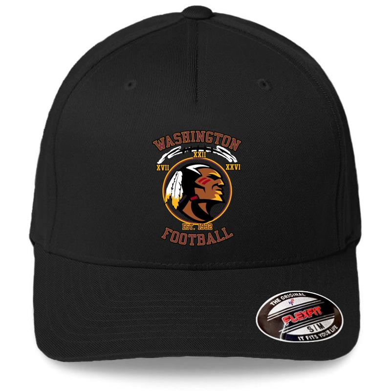 Washington Football - Red Flexfit Baseball Cap  Black